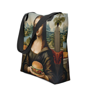 Monalisa Burger Tote Bag