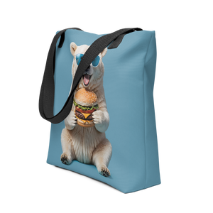 Polar Bear and Burger Tote Bag