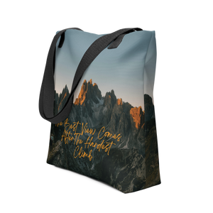 The Best View Comes Tote Bag