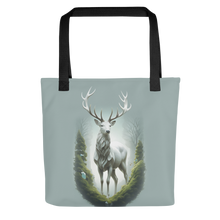 Green White Deer Tote Bag