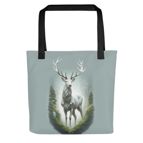 Green White Deer Tote Bag