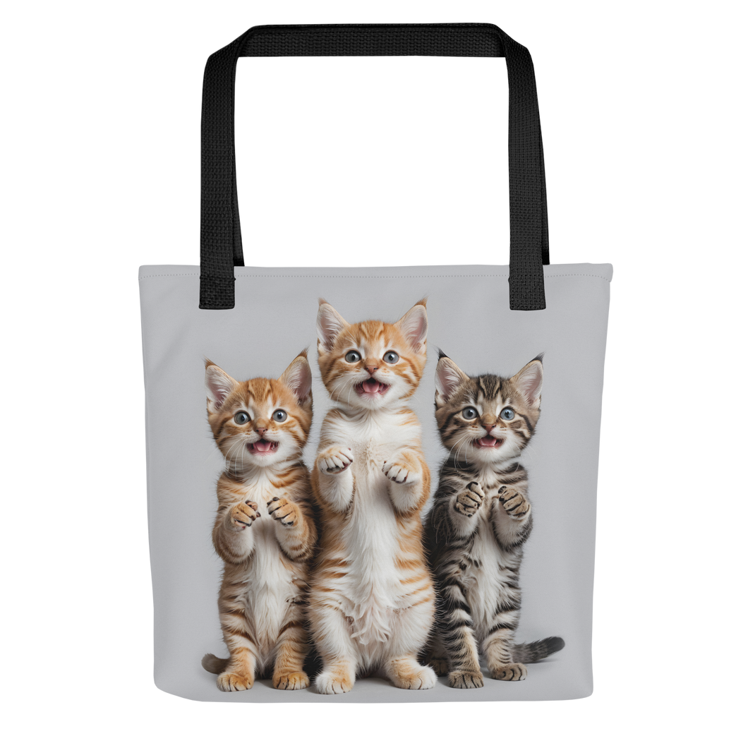 Funny Tripple Cats Tote Bag