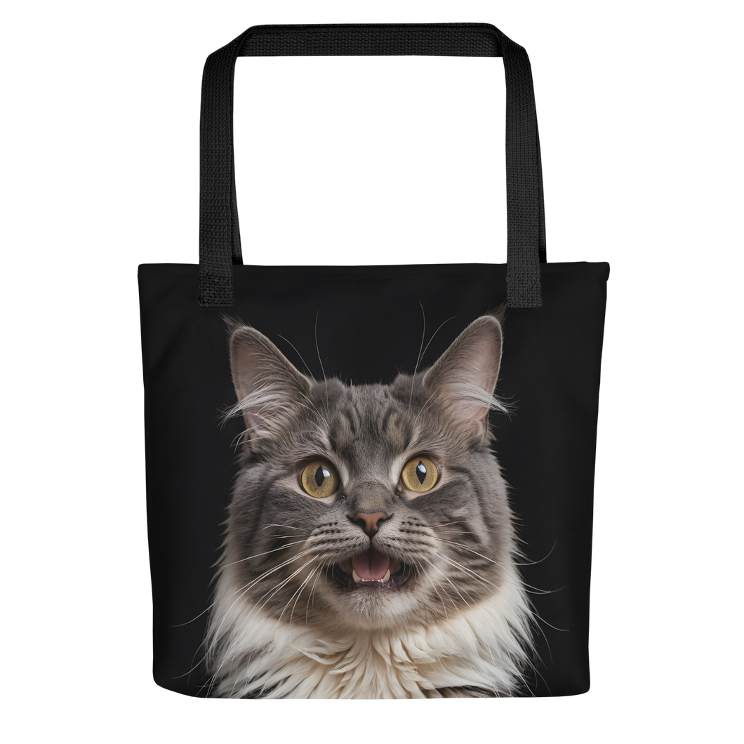 Shocked Cat Face Tote Bag