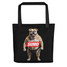 Sumo Bulldog Black Tote Bag