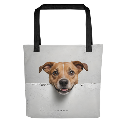 Smile Dog Peep Tote Bag