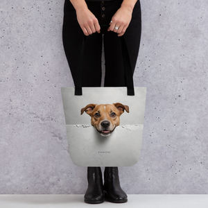 Smile Dog Peep Tote Bag