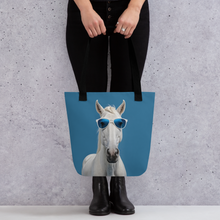 Cool Blue Horse Tote Bag