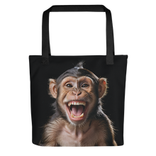 Happy Monkey Black Tote Bag