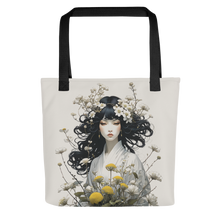 Oriental Lady with Yellow Flowers Laptop Sleeve