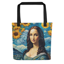 Monalisa Painting in Van Gogh Style Tote Bag