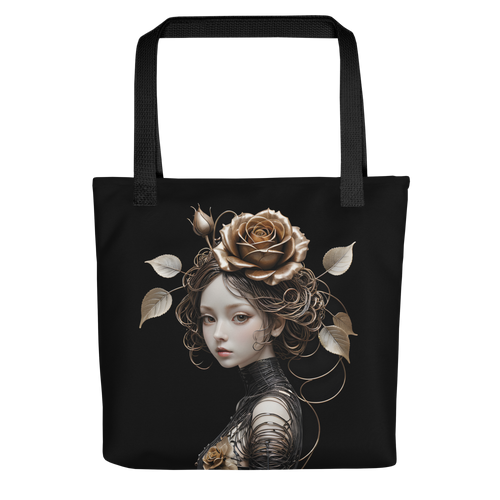 Lady Rose Copper Wire Art Tote Bag