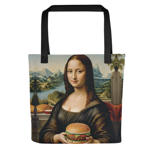 Monalisa Burger Tote Bag