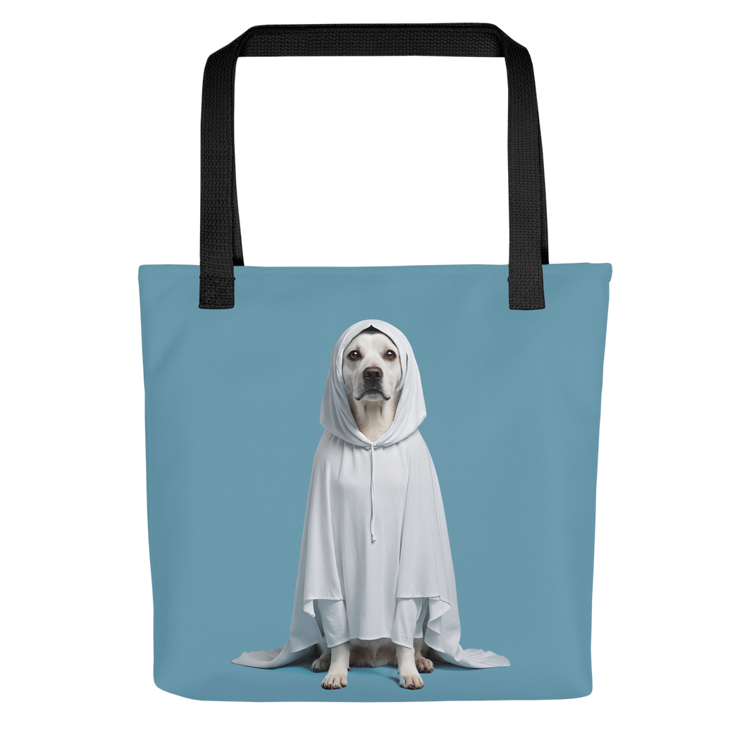 Dog in Ghost Costume Tote Bag