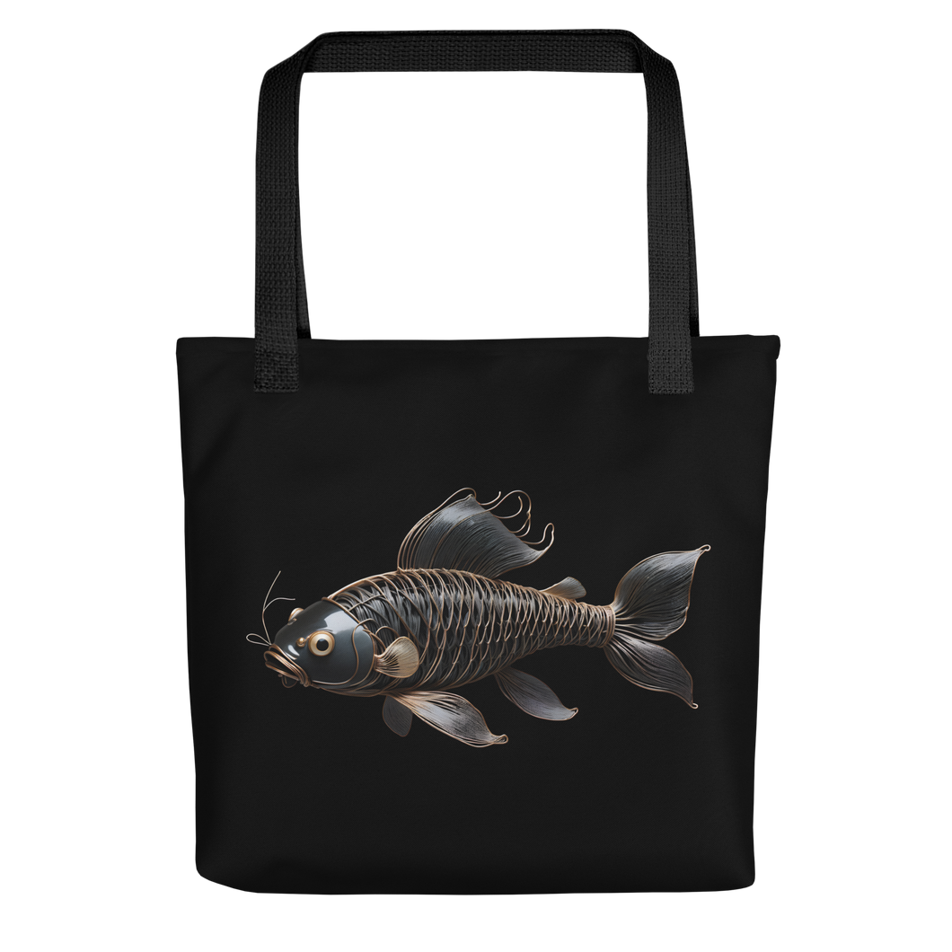 Minimalism Copperplate Art Fish Tote Bag