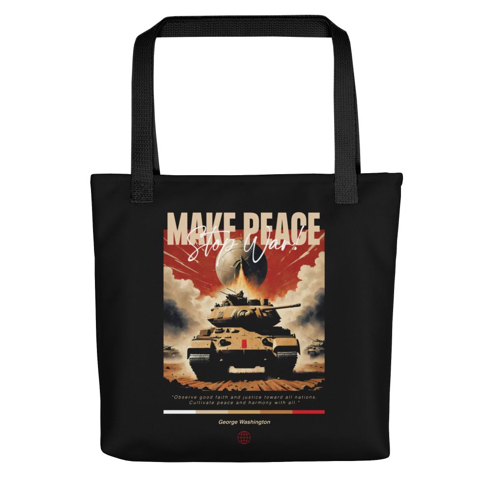 Make Peace Stop War Tank Tote Bag