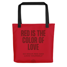 Red is the color of love Tote Bag