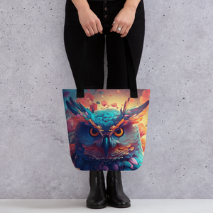 Colorful Owl Art Tote bag