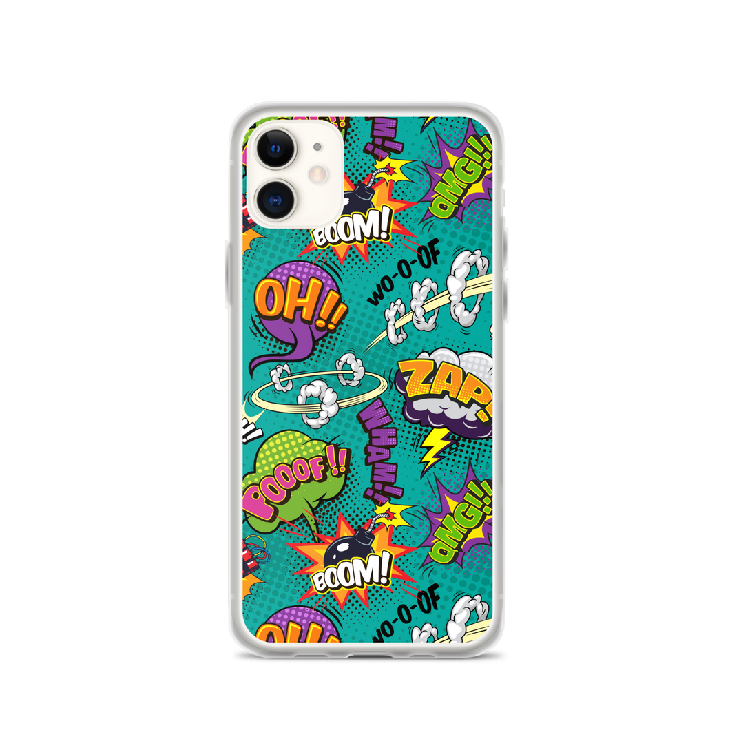 Comic Text Pattern iPhone Case