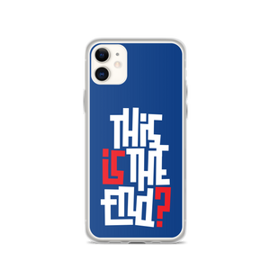 IS/THIS IS THE END? Navy Blue Reverse iPhone Phone Case