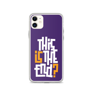 IS/THIS IS THE END? Purple Yellow Reverse iPhone Phone Case