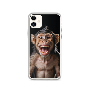 Happy Monkey Black iPhone Case