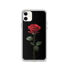 Red Rose on Black iPhone Case