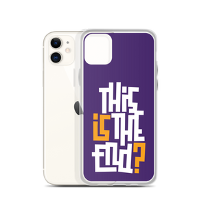 IS/THIS IS THE END? Purple Yellow Reverse iPhone Phone Case