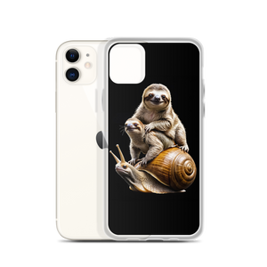 Sloth Riding A Snail iPhone Case