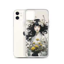 Oriental Lady with Yellow Flowers iPhone Case