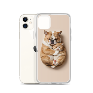 Cute Baby Cat and Dog Sleep iPhone Case