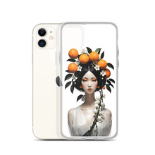 Beauty Lady with Orange Fruits iPhone Case