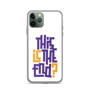 IS/THIS IS THE END? Purple Yellow iPhone Phone Case