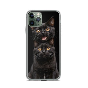 Two Black Cats Follows iPhone Case