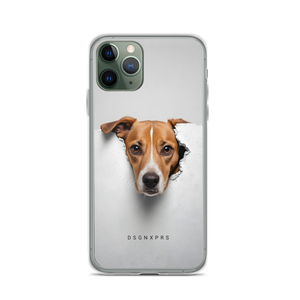 Funny Sad Dog Peep iPhone Case