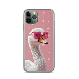 Cute Pink Swan iPhone Case