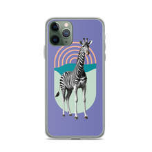 Giraffe Zebra Purple iPhone Case