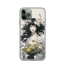 Oriental Lady with Yellow Flowers iPhone Case