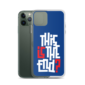 IS/THIS IS THE END? Navy Blue Reverse iPhone Phone Case