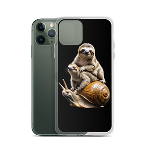 Sloth Riding A Snail iPhone Case