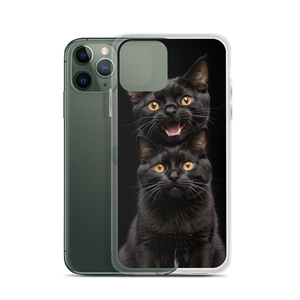 Two Black Cats Follows iPhone Case