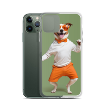 Funny Dancing Dog Green iPhone Case