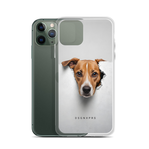 Funny Sad Dog Peep iPhone Case