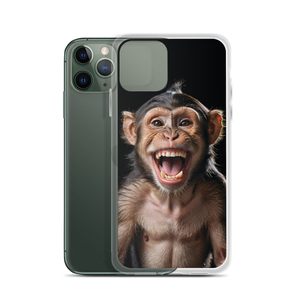 Happy Monkey Black iPhone Case