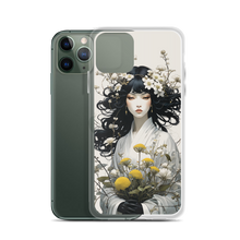 Oriental Lady with Yellow Flowers iPhone Case