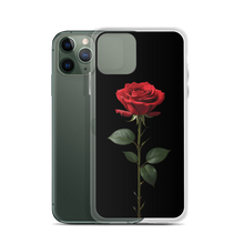 Red Rose on Black iPhone Case