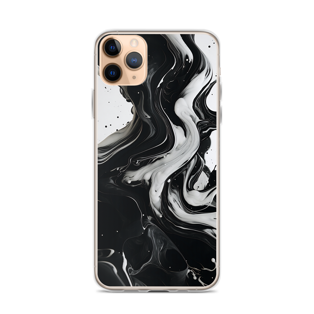 Black and White Fluid iPhone® Phone Case