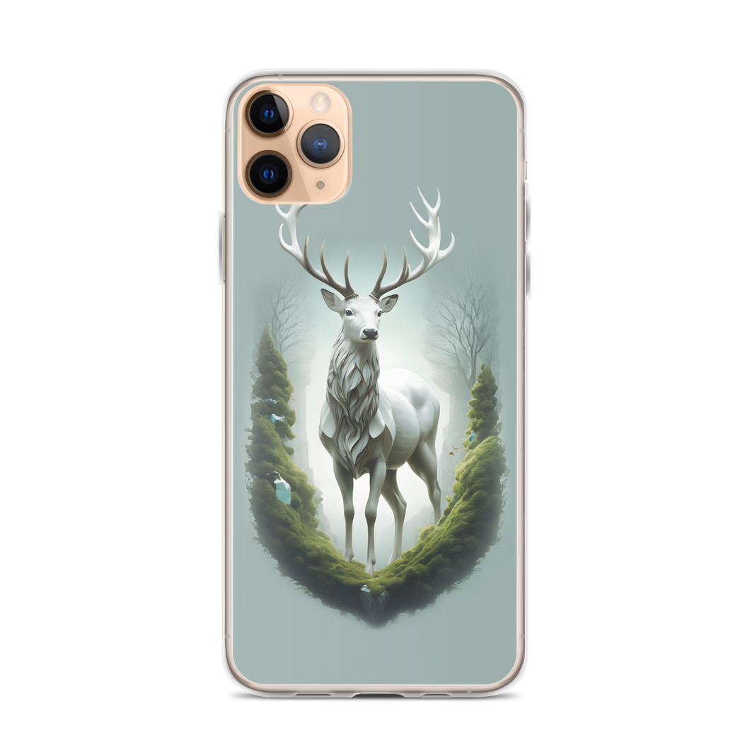 Green White Deer iPhone Case