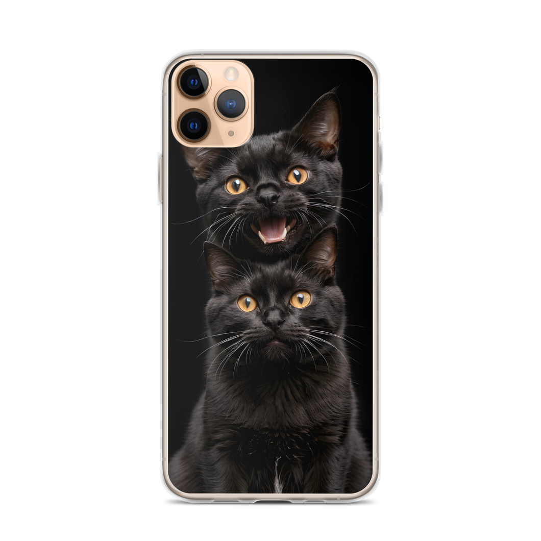 Two Black Cats Follows iPhone Case