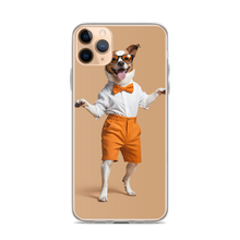 Happy Dancing Dog Beige iPhone Case