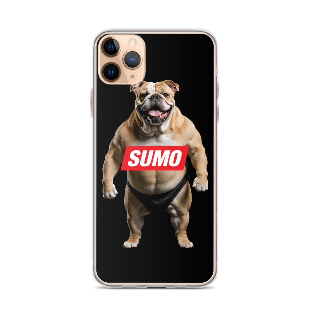 Sumo Bulldog Black iPhone Case